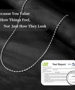 Alternative view of Carffordo 925 Sterling Silver Chain Necklace, Lip Link Necklace for Women